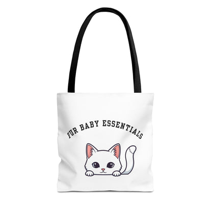 Short hair white cat FurBaby Tote Bag