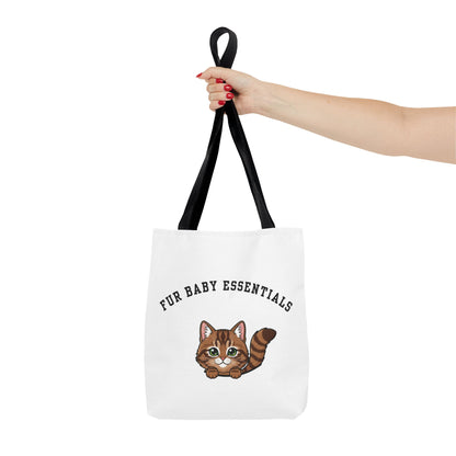 Short hair brown tabby cat FurBaby Tote Bag