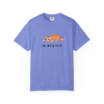Short hair bi-color orange cat Not Today Bruh T-Shirt