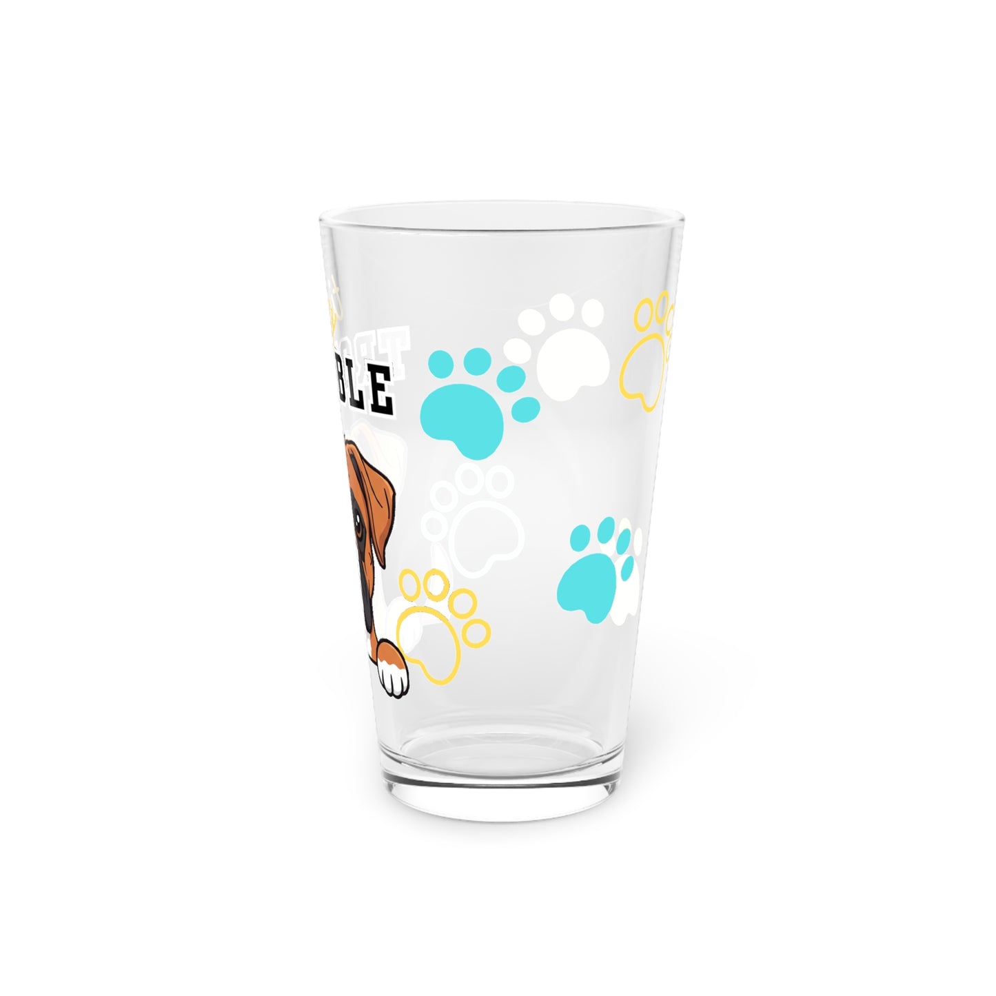 Boxer Tiny Trouble Pint Glass