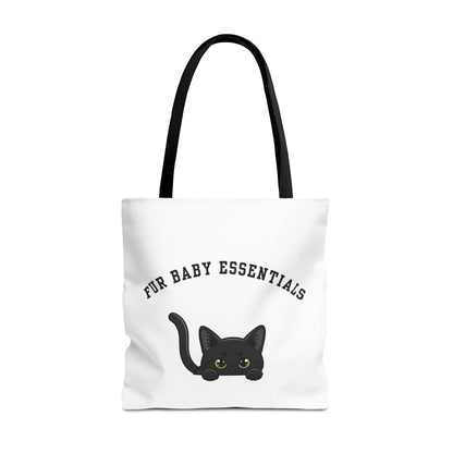 Short hair black cat FurBaby Tote Bag