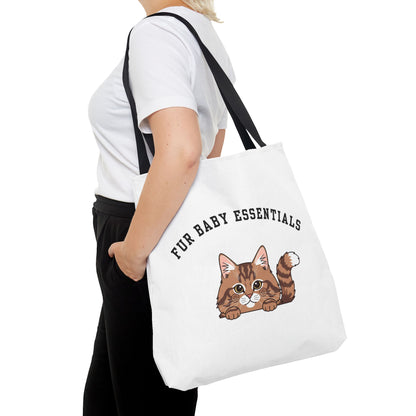 Long hair brown tabby cat FurBaby Tote Bag