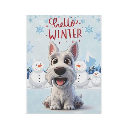 Scottie Hello Winter Garden Banner