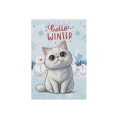 Exotic Shorthair Hello Winter Garden Banner