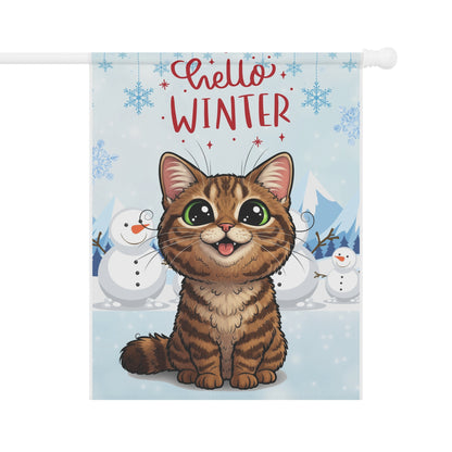 LaPerm Hello Winter Garden Banner