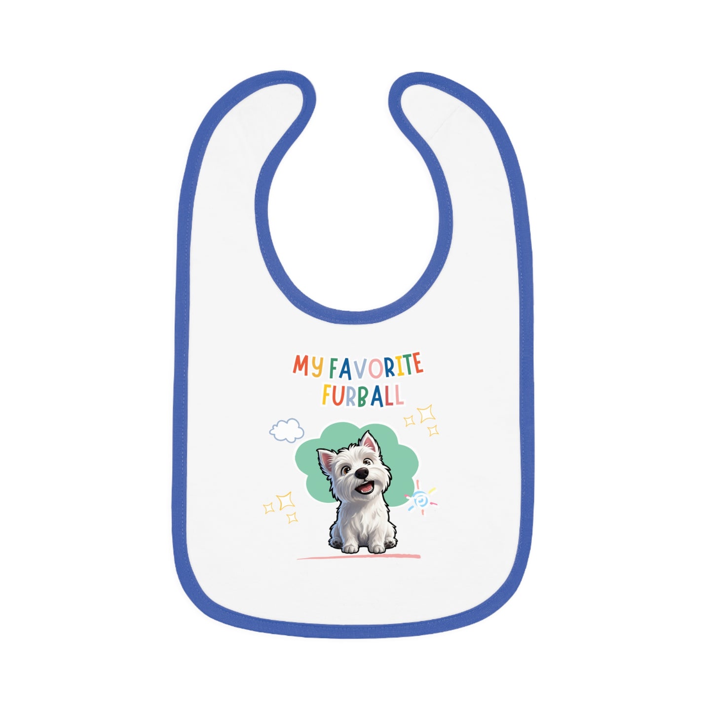 Westie Favorite Furball Baby Bib