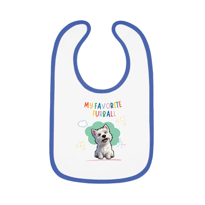 Westie Favorite Furball Baby Bib