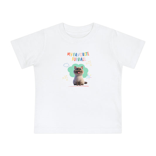 Siamese Cat Favorite Furball Baby Tee