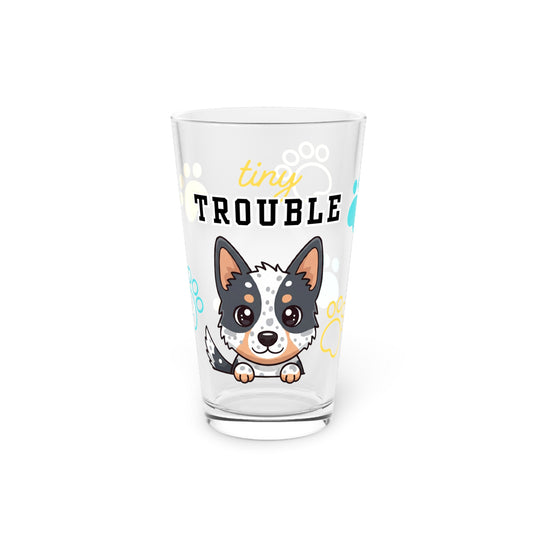 Blue Heeler Tiny Trouble Pint Glass