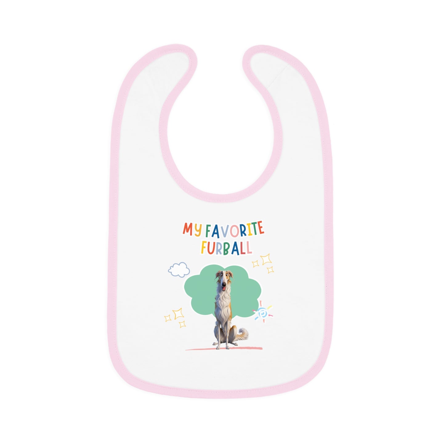 Borzoi Favorite Furball Baby Bib
