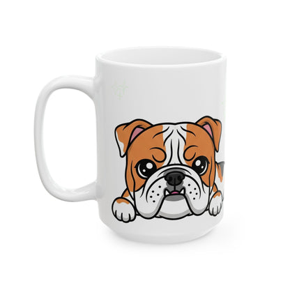 Bulldog Peek-a-Boo Mug | Best Bulldog Daddy Gift
