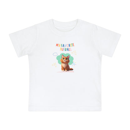 Short hair orange tabby cat Favorite Furball Baby Tee