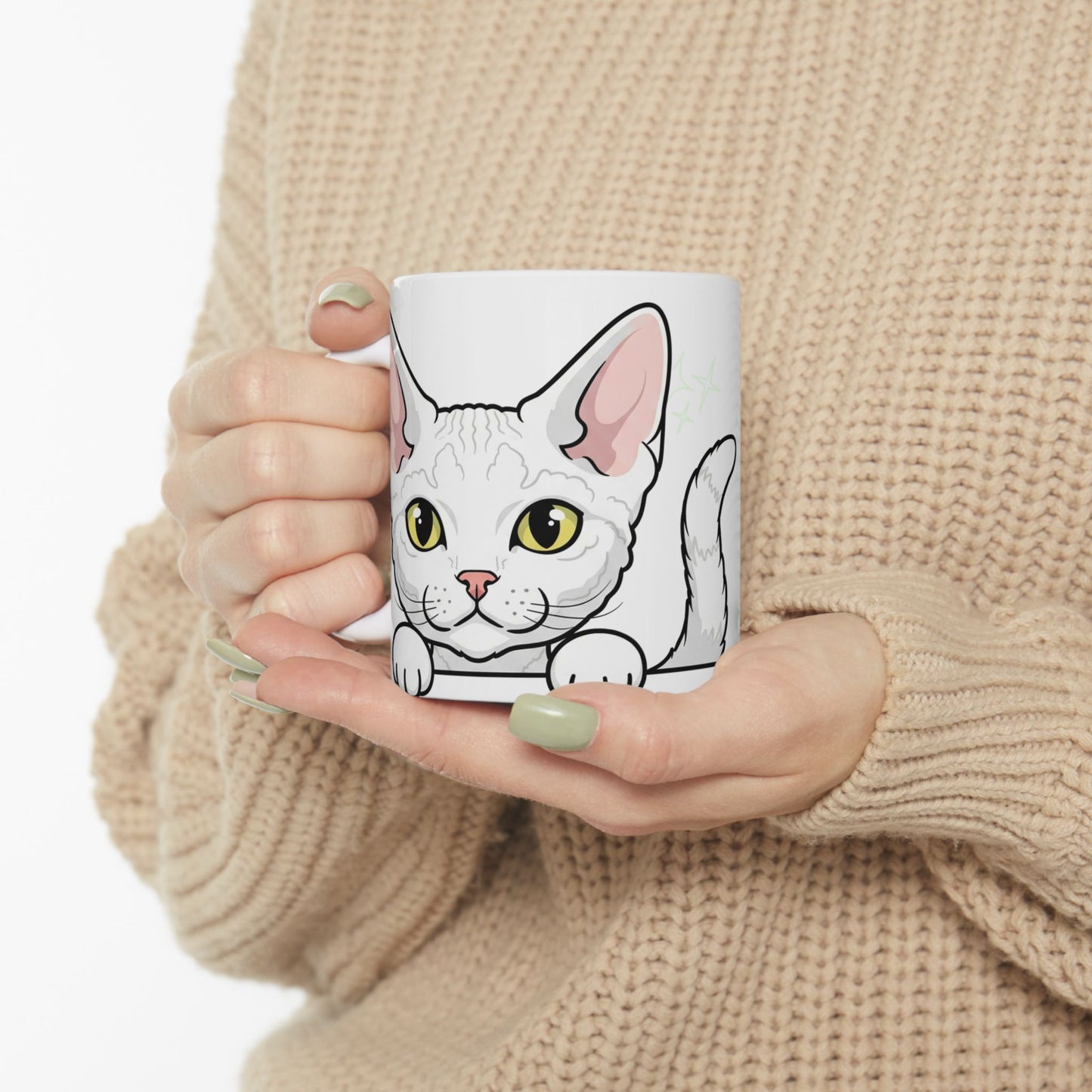 Devon Rex Peek-a-Boo Mug | Best Devon Rex Daddy Gift
