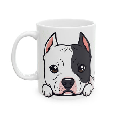 Pitbull Peek-a-Boo Mug | Best Pitbull Daddy Gift