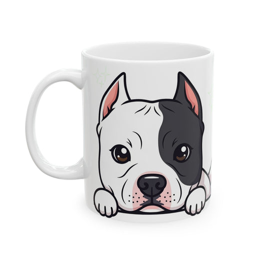 Pitbull Peek-a-Boo Mug | Best Pitbull Daddy Gift