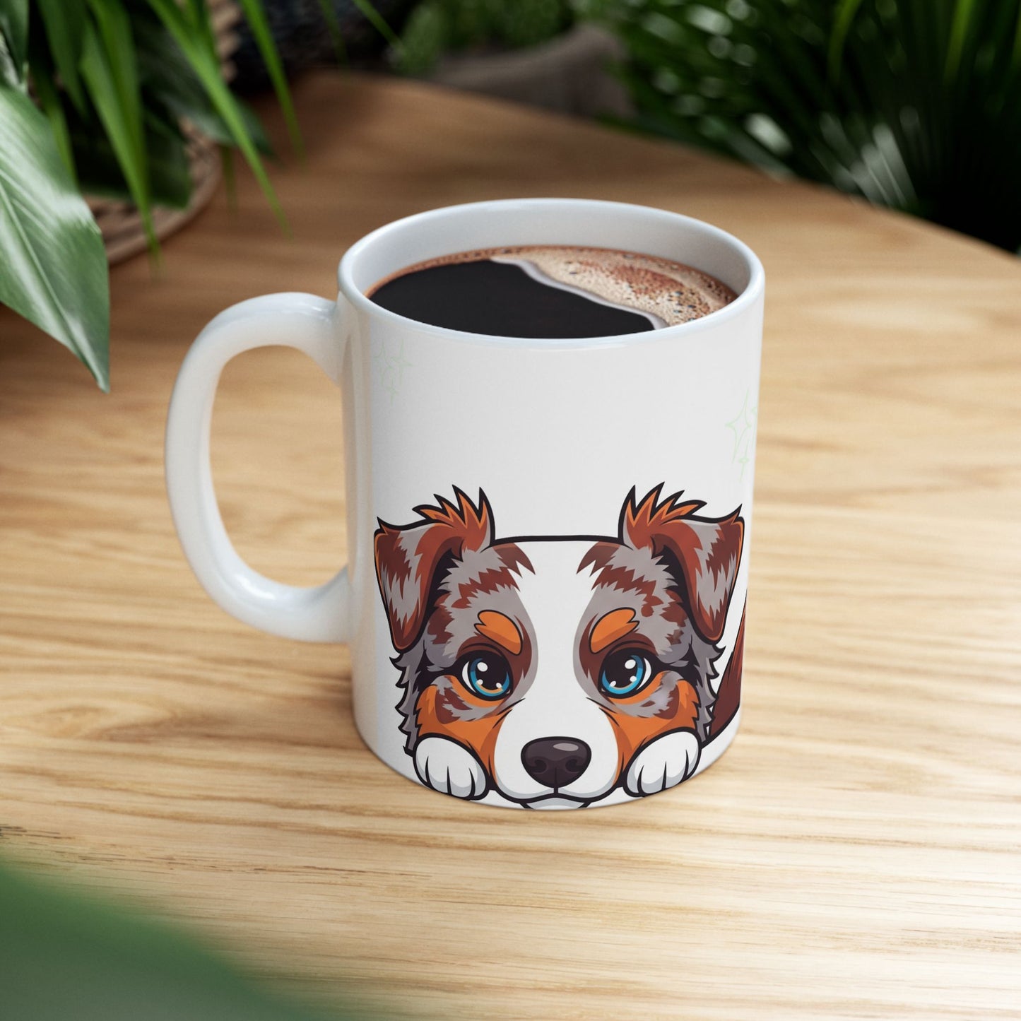 Australian Shepherd Peek-a-Boo Mug | Best Aussie Mama Gift