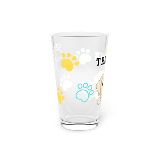 Labrador Tiny Trouble Pint Glass