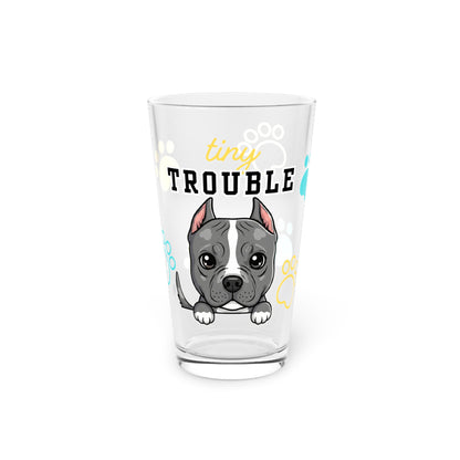 Pitbull Tiny Trouble Pint Glass