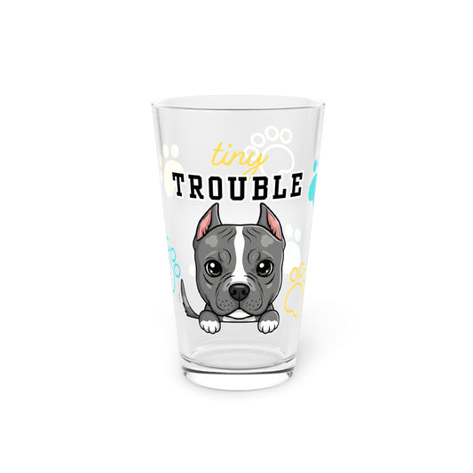 Pitbull Tiny Trouble Pint Glass