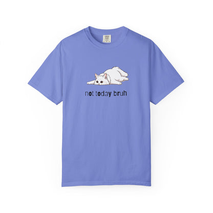 Long hair white cat Not Today Bruh T-Shirt