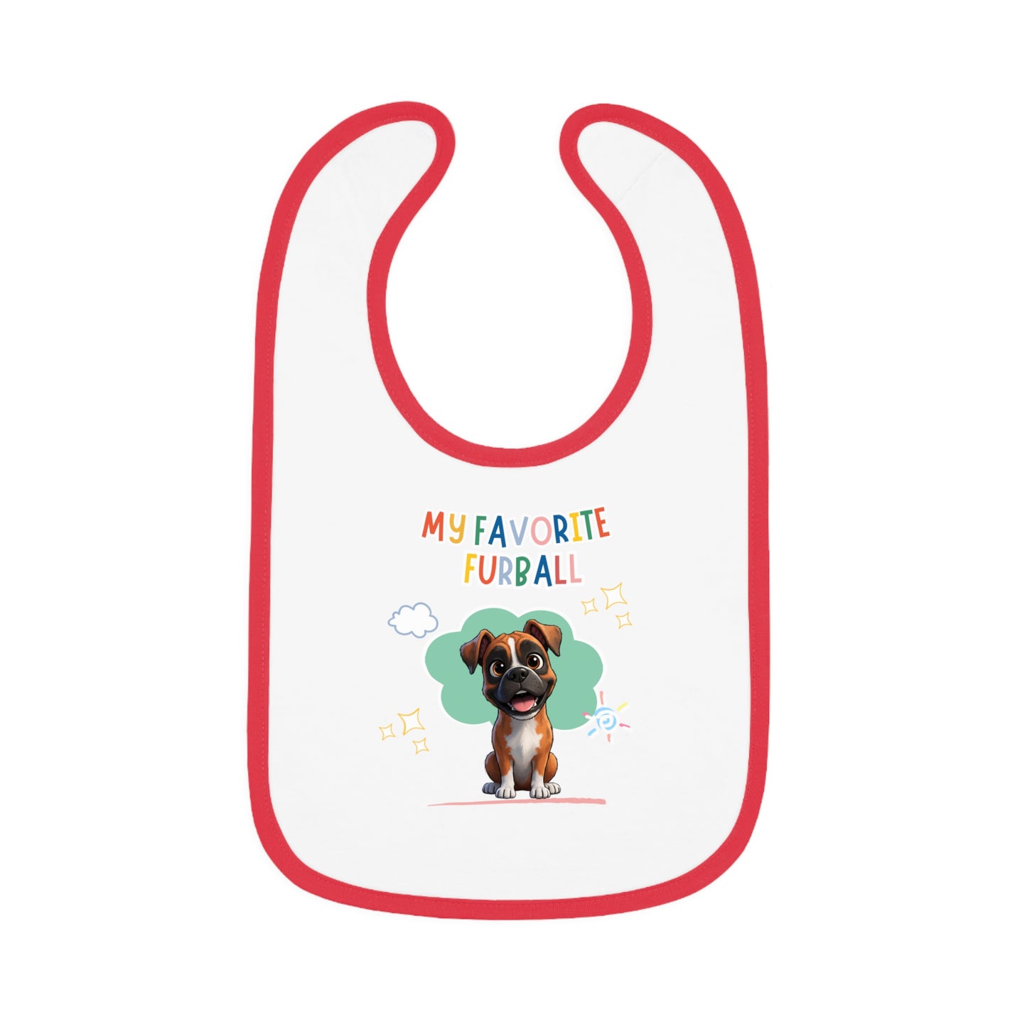 Boxer Favorite Furball Baby Bib