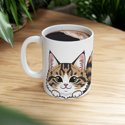 Norwegian Forest Cat Peek-a-Boo Mug | Best Norwegian Forest Mama Gift