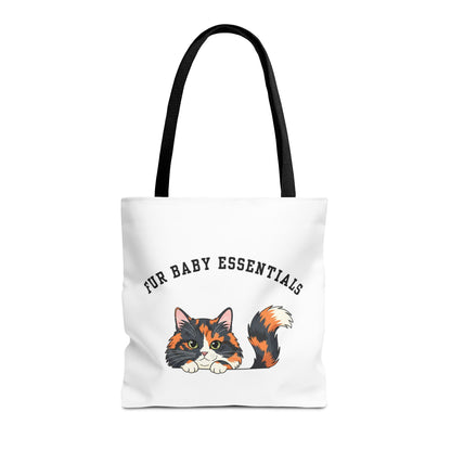 Long hair tortoiseshell cat FurBaby Tote Bag