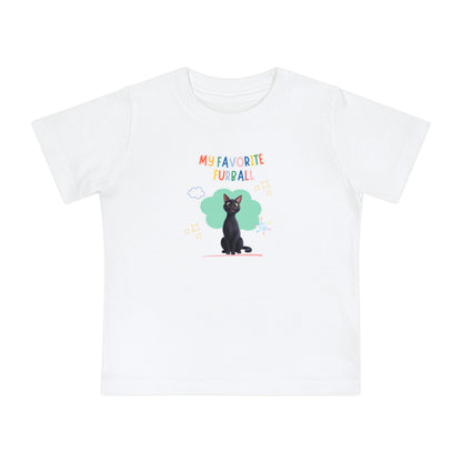 Short hair black cat Favorite Furball Baby Tee