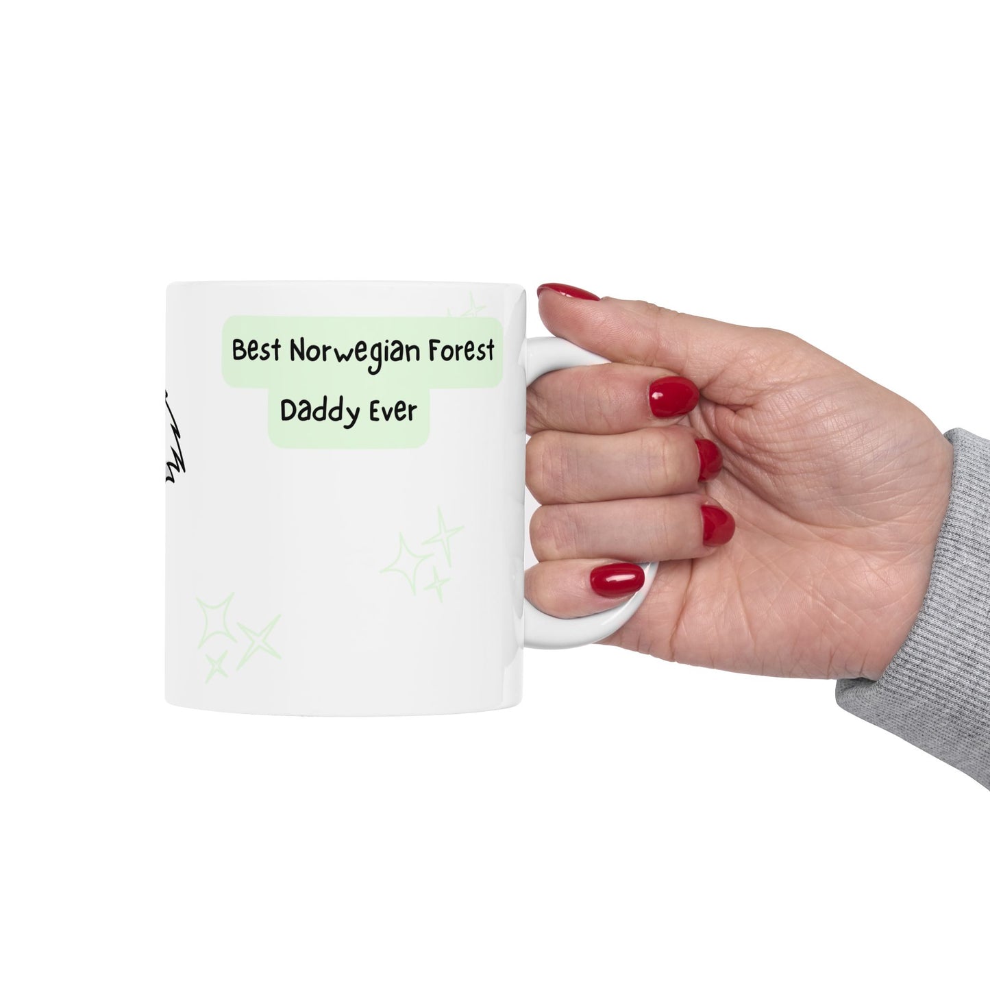 Norwegian Forest Cat Peek-a-Boo Mug | Best Norwegian Forest Daddy Gift