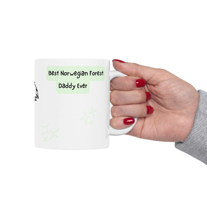Norwegian Forest Cat Peek-a-Boo Mug | Best Norwegian Forest Daddy Gift