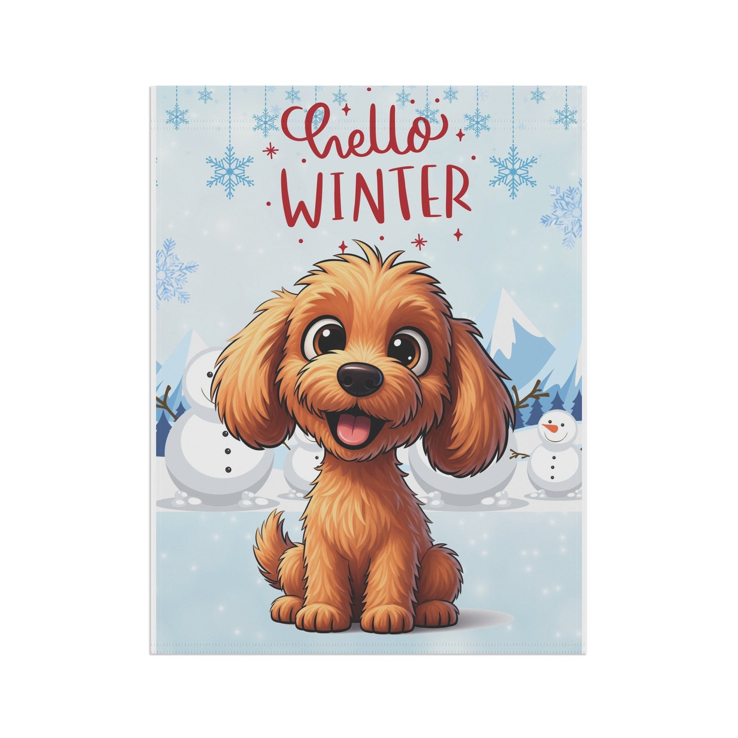 Doodle Hello Winter Garden Banner