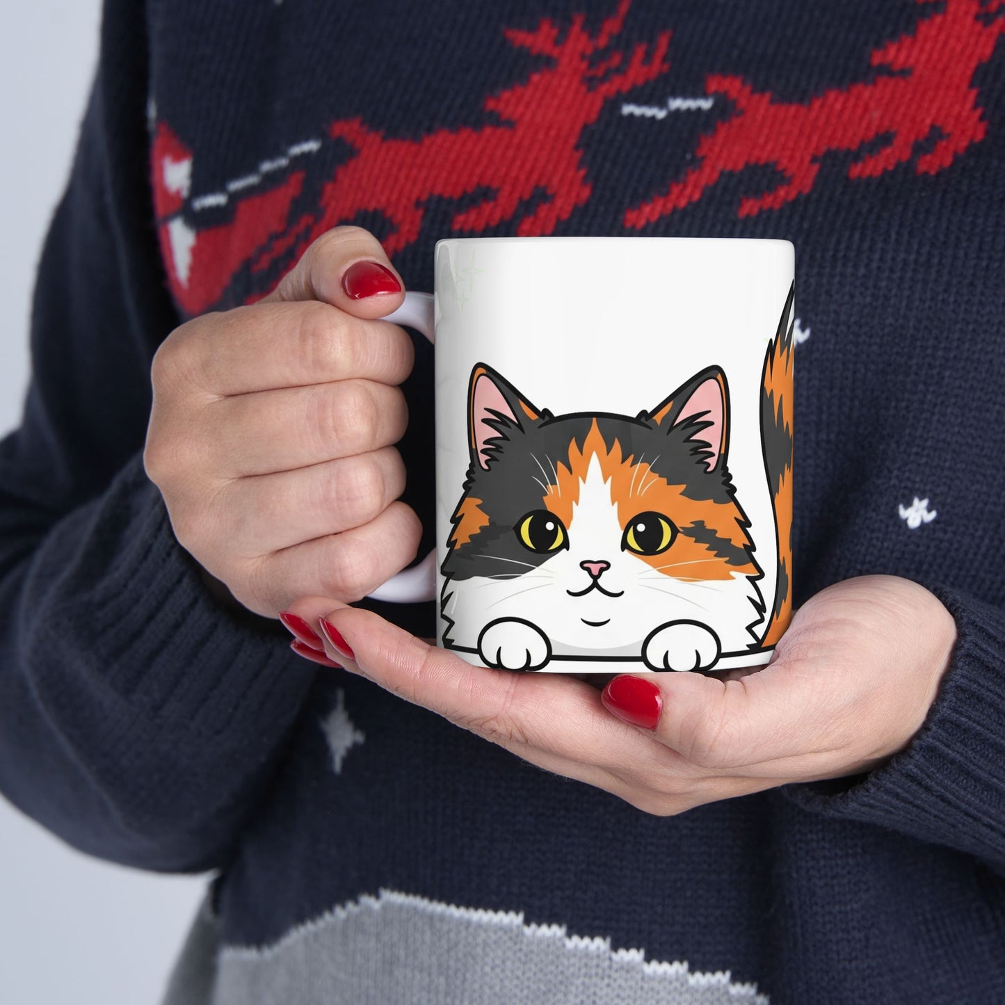 Cat Peek-a-Boo Mug | Best Cat Daddy Gift