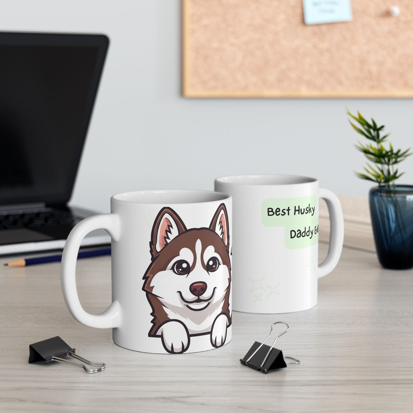 Husky Peek-a-Boo Mug | Best Husky Daddy Gift
