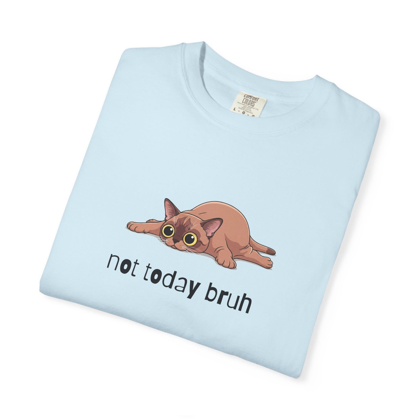 Short hair brown cat Not Today Bruh T-Shirt