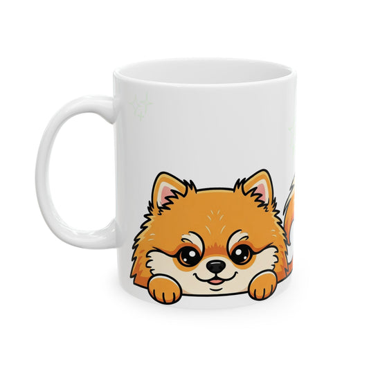 Pomeranian Peek-a-Boo Mug | Best Pomeranian Daddy Gift