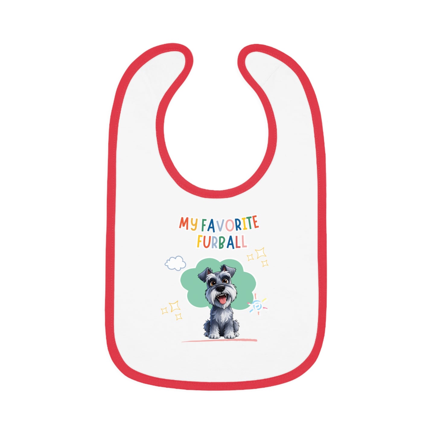 Schnauzer Favorite Furball Baby Bib