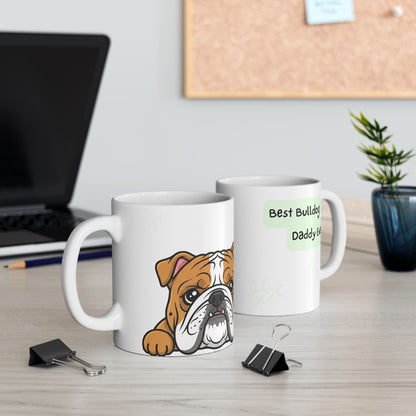 Bulldog Peek-a-Boo Mug | Best Bulldog Daddy Gift