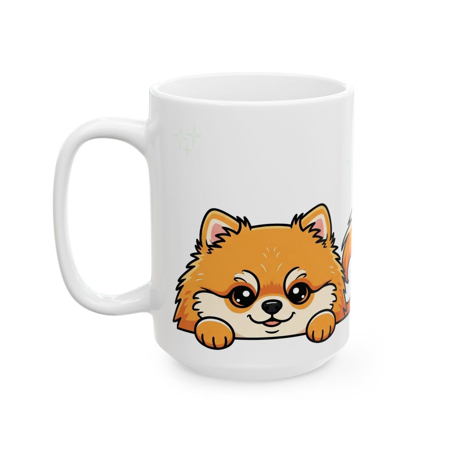 Pomeranian Peek-a-Boo Mug | Best Pomeranian Daddy Gift