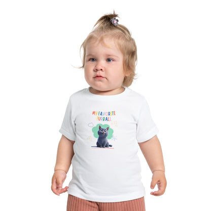 Short hair gray cat Favorite Furball Baby Tee