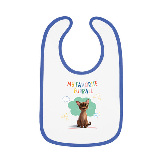 Shorthair Brown Cat Favorite Furball Baby Bib