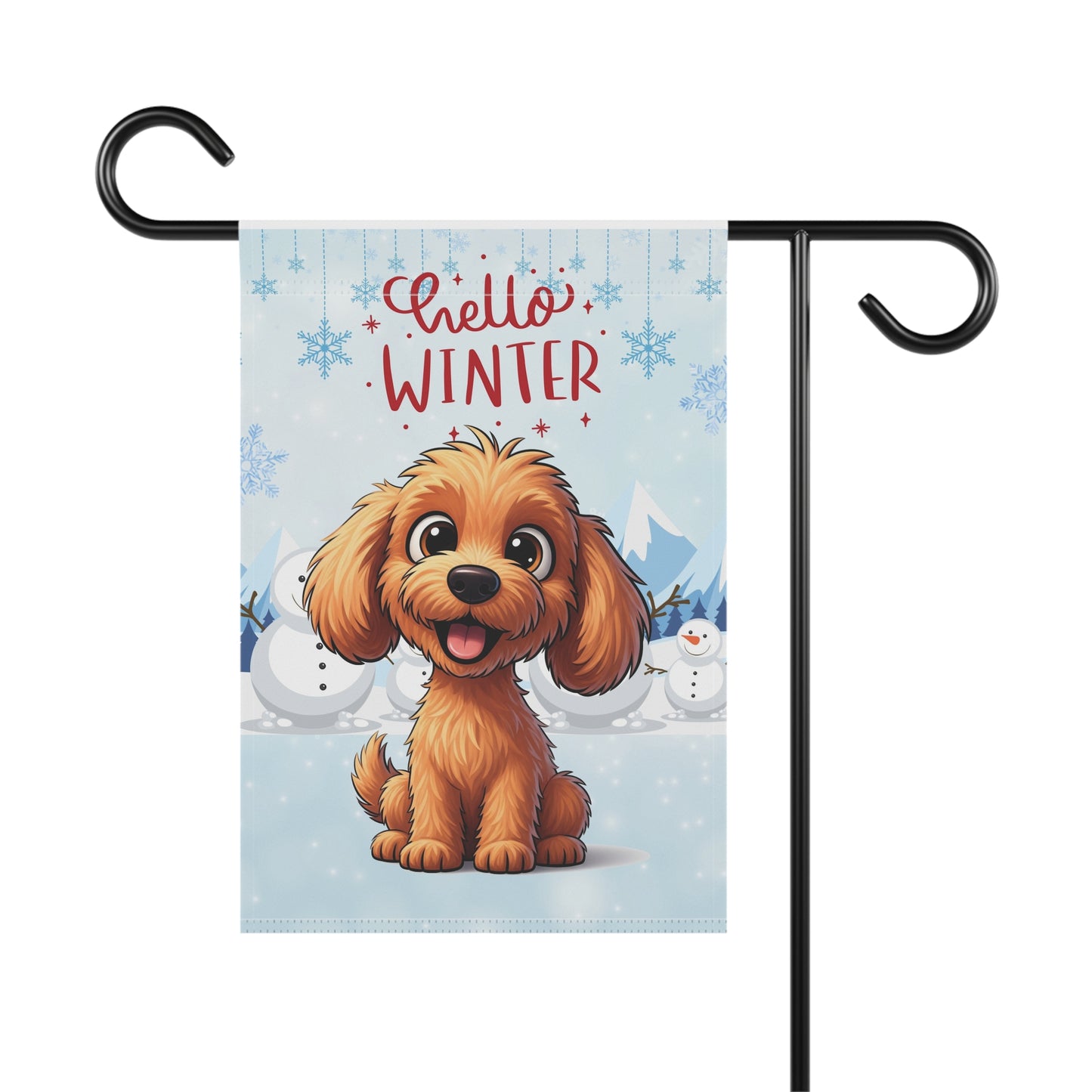 Doodle Hello Winter Garden Banner