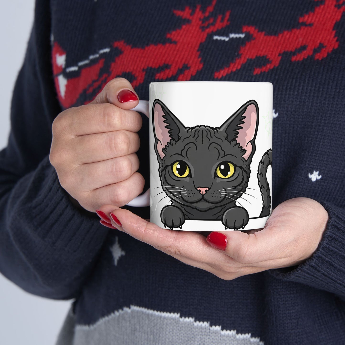 LaPerm Peek-a-Boo Mug | Best LaPerm Daddy Gift