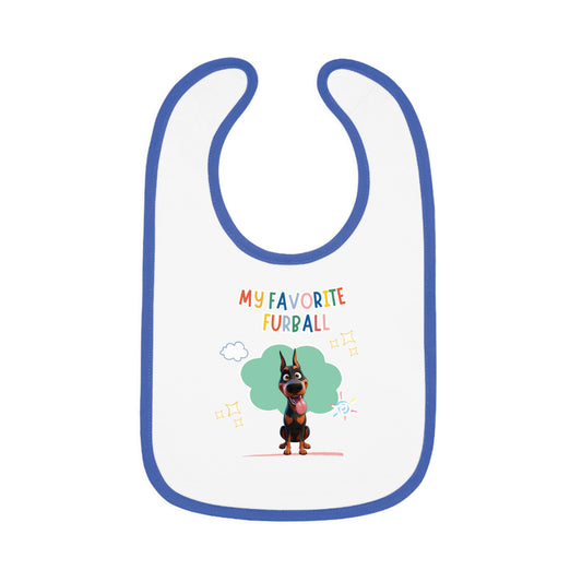 Doberman Favorite Furball Baby Bib