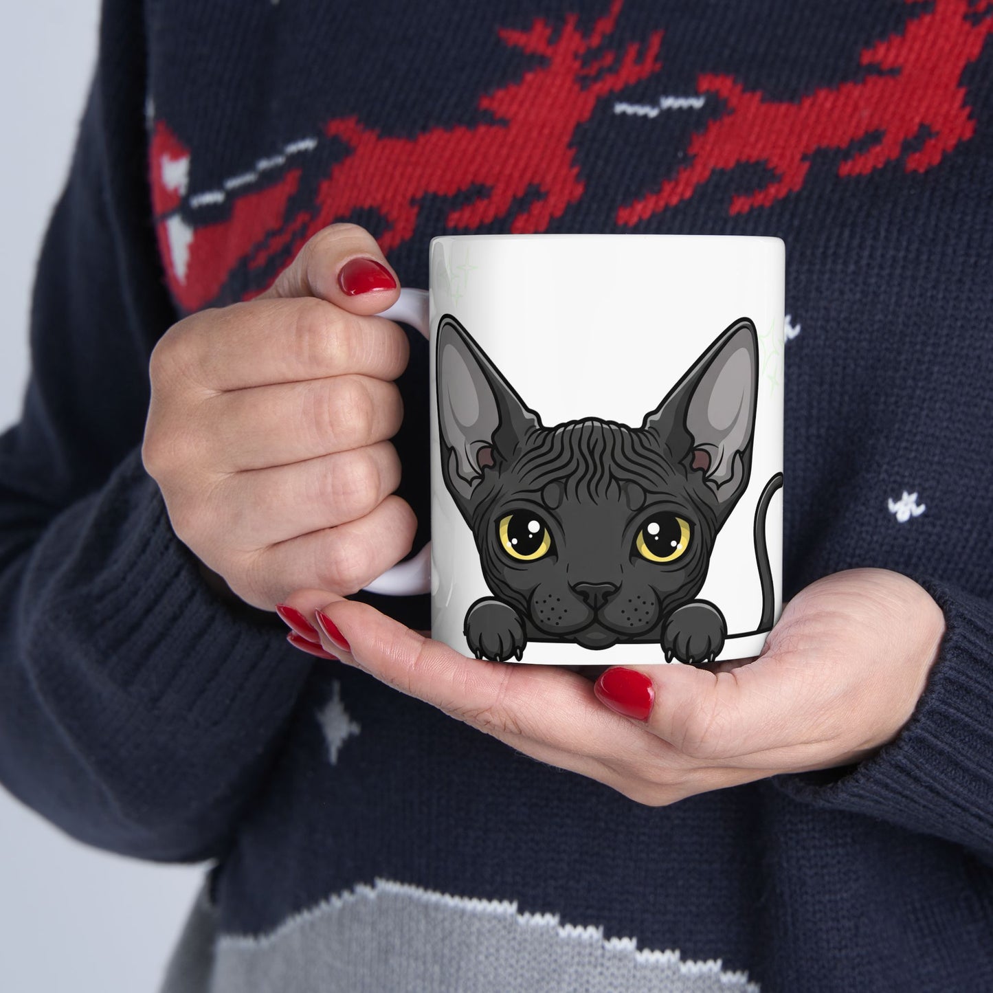 Sphynx Peek-a-Boo Mug | Best Sphynx Daddy Gift