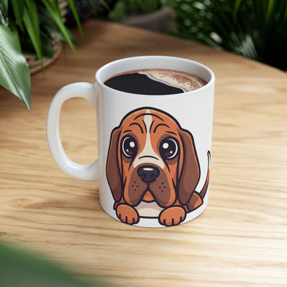 Bloodhound Peek-a-Boo Mug | Best Bloodhound Mama Gift