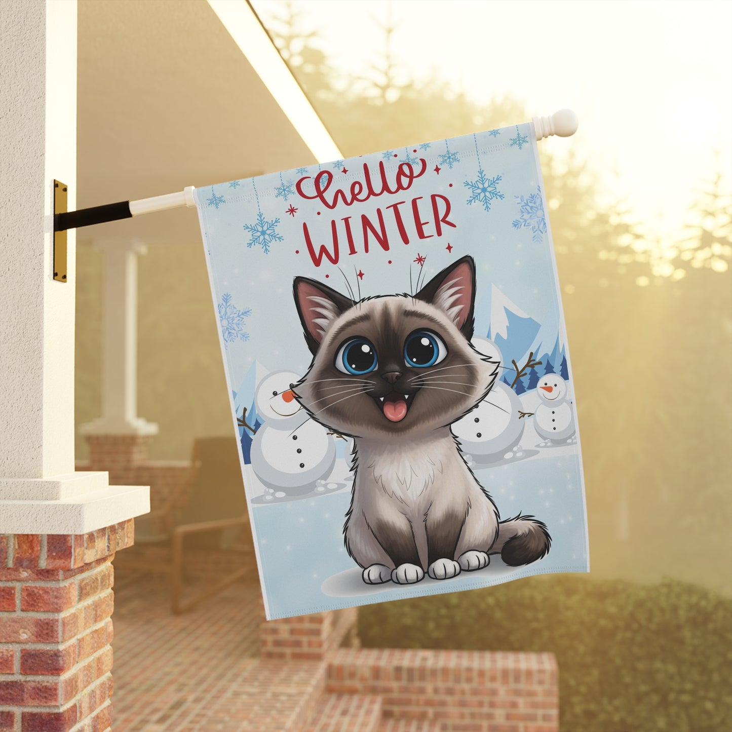 Ragdoll Hello Winter Garden Banner