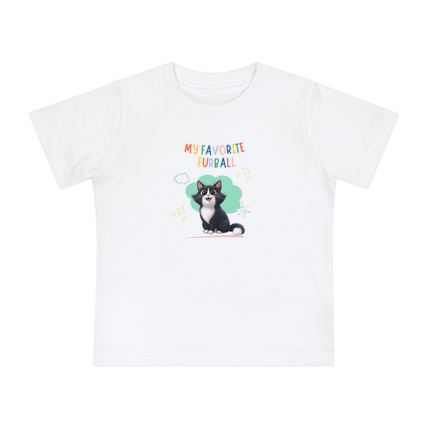 Long hair Tuxedo Cat Favorite Furball Baby Tee