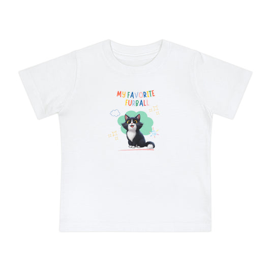 Long hair Tuxedo Cat Favorite Furball Baby Tee