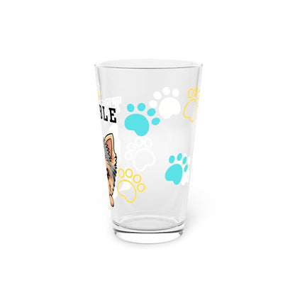 Yorkie Tiny Trouble Pint Glass