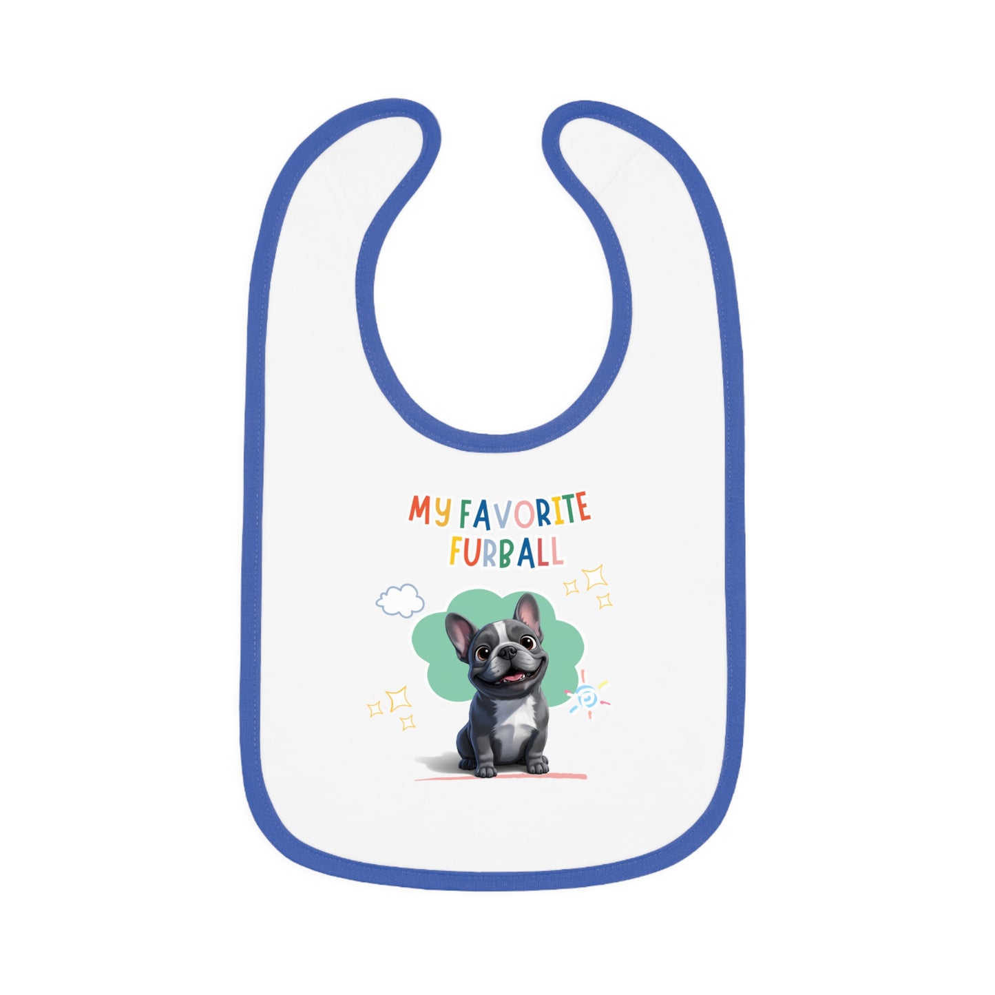 Frenchie Favorite Furball Baby Bib